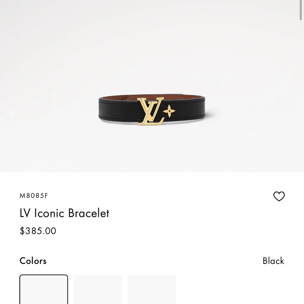 Louis Vuitton Black Leather Bracelet - Picture 9 of 9